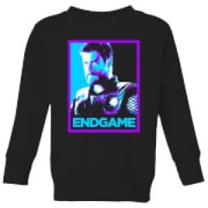 Avengers Endgame Thor Poster Kids Sweatshirt - Black - 11-12 Years