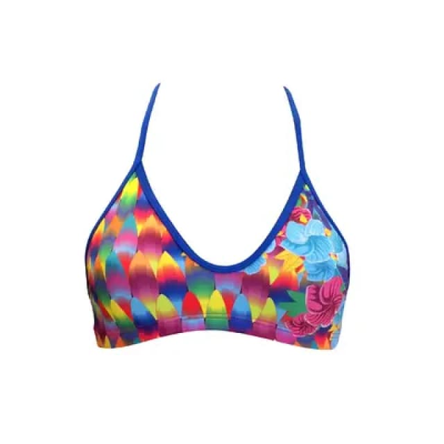 Womens swimsuit top Turbo Surf And Flower Pattern Mare Multicolore Female M
