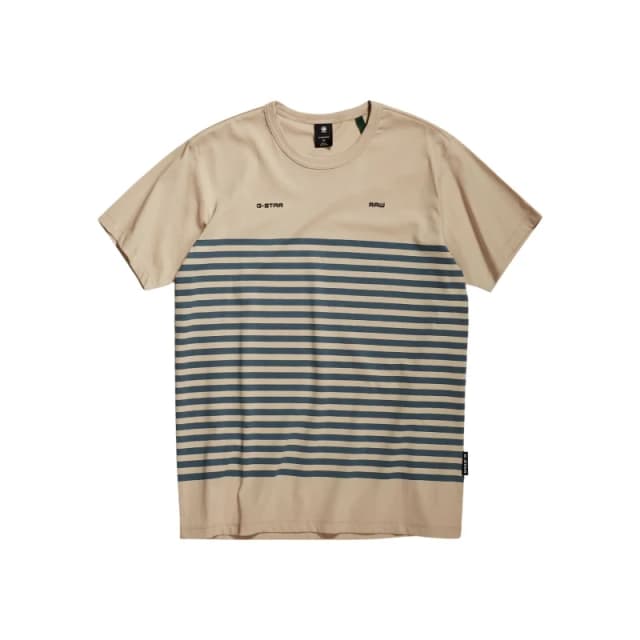 G-Star T-Shirt G-Star Placed Stripe Graphic Beige Male S