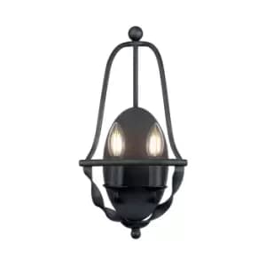 Quoizel Bradbury Candle Wall Lamp Grey Ash