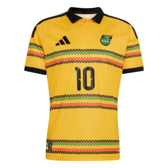 adidas Mens Jamaica Marley 10 Home Shirt 2026 Gold/Green male S