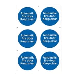 Automatic Fire Door Keep Clear - PVC (200 x 300mm)