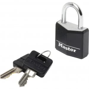 Masterlock Aluminium Vinyl Padlock 20mm Black Standard