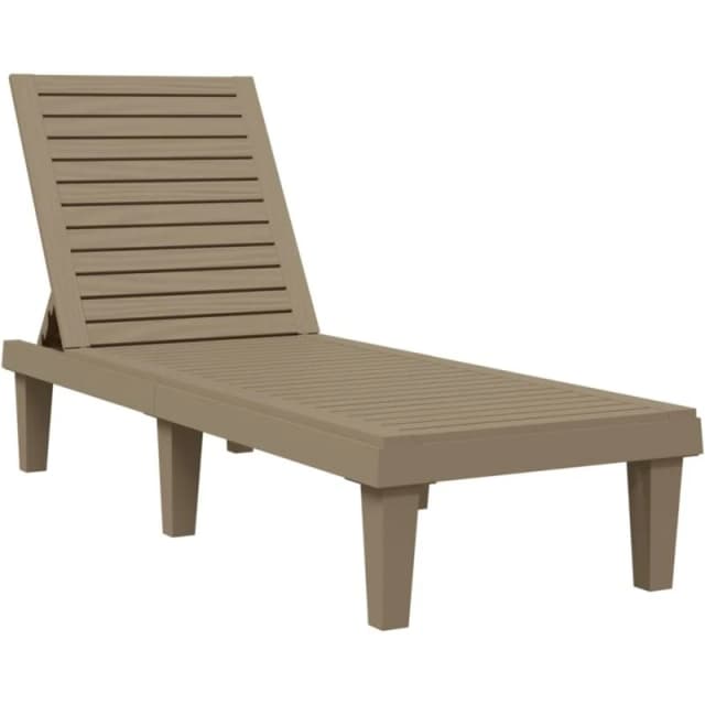 VIDAXL Sun Lounger Light Brown 155x58x83cm Polypropylene Vidaxl 8720845789428