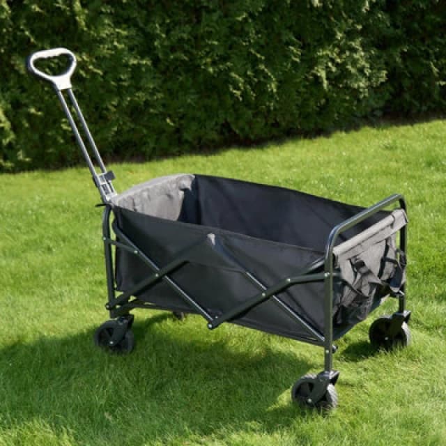 OHS OHS Outdoor Garden Trolley Cart Foldable Camping Wagon Truck Wheelbarrow Storage in Black One Size Unisex 5027434209460