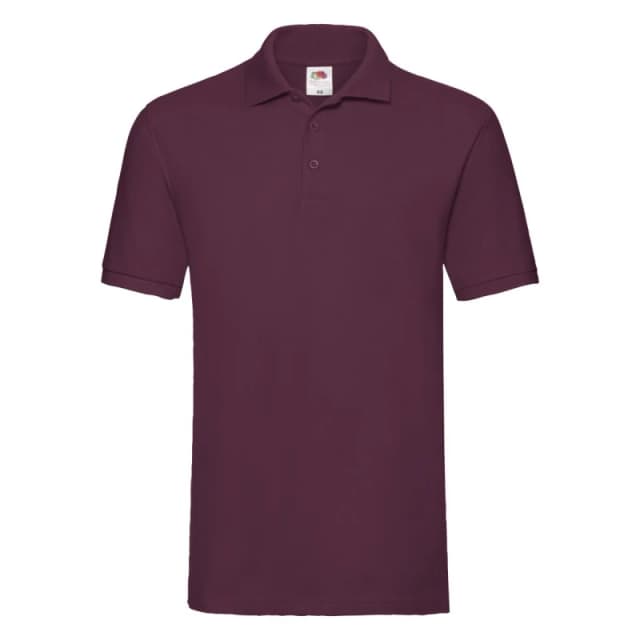 Fruit Of The Loom Fruit of the Loom Men Premium Pique Polo Shirt in Burgundy Size: Small Burgundy S Male 5063470859788