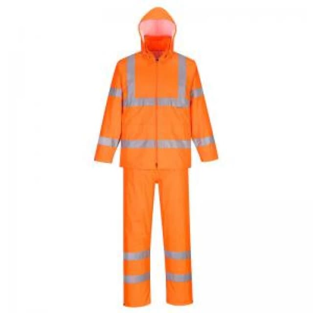 Portwest Hi Vis Packaway Rainsuit H448ORR4XL Colour: Orange