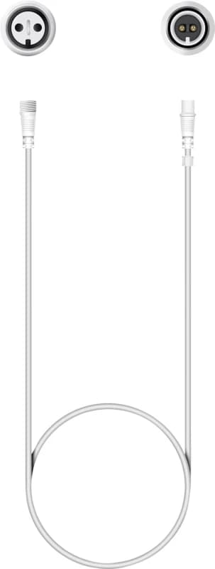 EAGLE-CON Easy-Connect 2m Flexible Rubber Extension Male/Female Leads - White ELV-091248