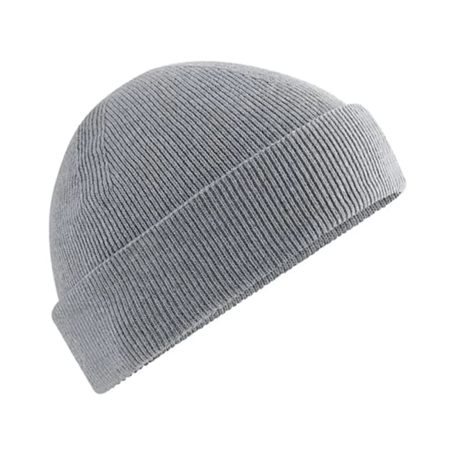 Beechfield Mens Fisherman Cotton Beanie in Grey Grey Male One Size