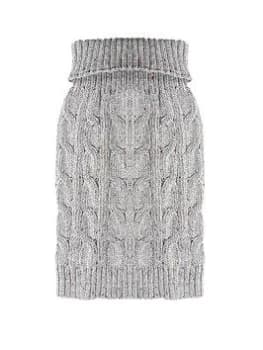 Happy Pet Charlton Cable Knit Pebble Dog Jumper Large Polyester