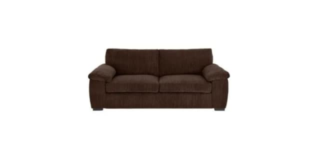 LUXURY LIFE Collingdale Jumbo Cord Fabric 2 Seater Sofa Chocolate