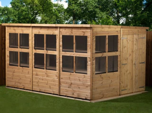 Empire Sheds Empire Pent Potting Shed 12X8 Double Door