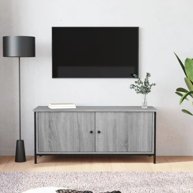 VIDAXL TV Cabinet with Doors Grey Sonoma 102x35x45cm Engineered Wood Vidaxl 8720845759360