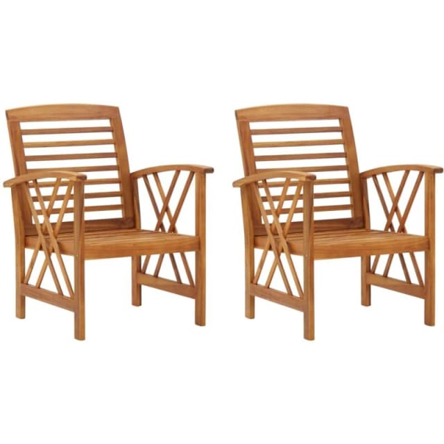 VIDAXL Garden Chairs 2 pcs Solid Acacia Wood Vidaxl 8720286107591