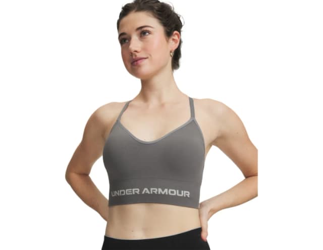Under Armour Vanish Seamless Low Sports Bra Women Grey C709 XL