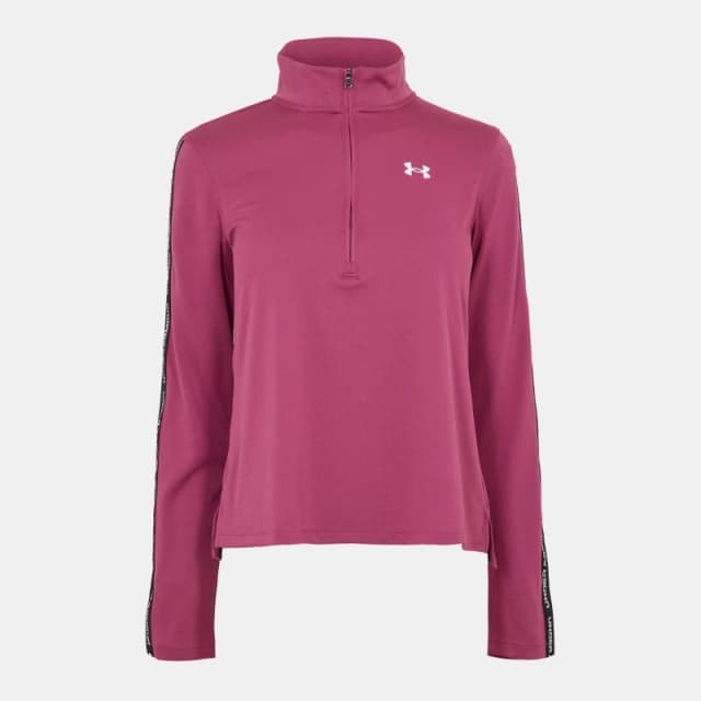 Under Armour Womens Tech Tape Zipped Long-Sleeve Performance Gym Top Fuschia Dusk female 8 (XS)