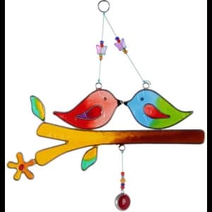 Love Birds On A Branch Windchime