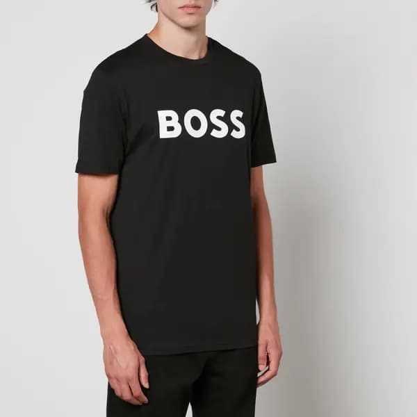 BOSS Orange Thinking 1 Cotton-Jersey T-Shirt - XL Black Tops male 50481923-002 XL