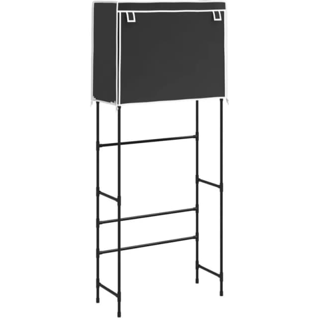 VIDAXL 2-Tier Storage Rack over Laundry Machine Black 71x29.5x170.5cm Iron vidaXL 343135