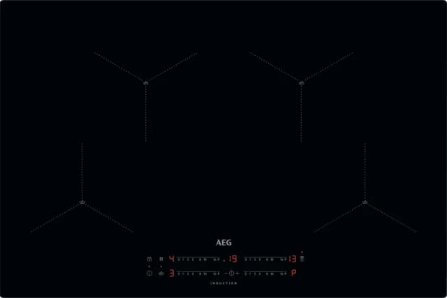 AEG IAX84411CB 7000 SenseBoil Series 80cm 4 Zone Induction Hob 949598197 Black