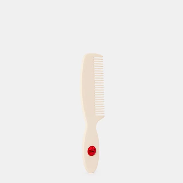 Off White Hair Brush Creme/Red unisex One Size