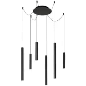 Lucide LORENZ - Pendant Light - Ø120cm - LED Dim. - 6x4W 3000K - Black