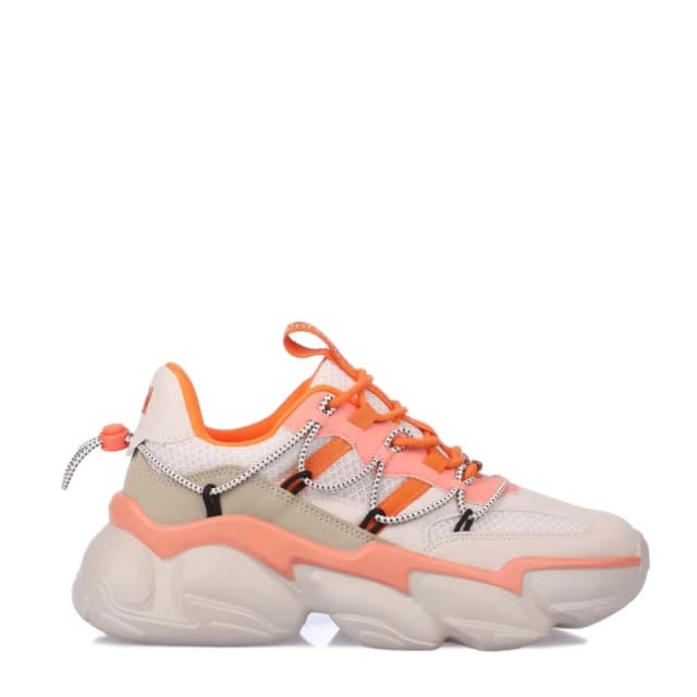 Steve Madden Spectator Trainers Grey Orange female UK 4