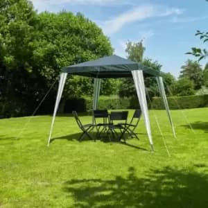 2.4m x 2.4m (8ft x 8ft) Gazebo Party Tent in Green & White