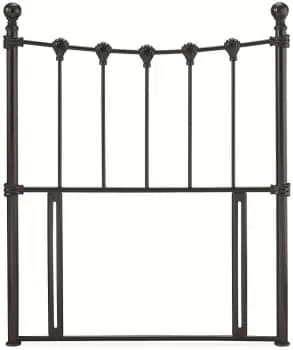 Serene Marseilles 3ft Single Black Gloss Metal Headboard
