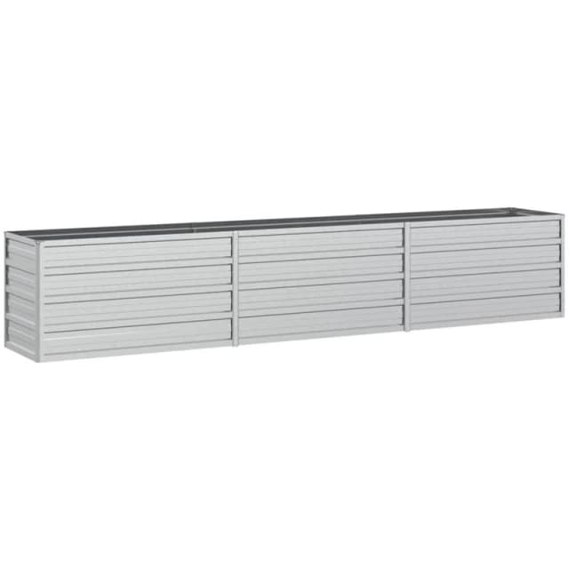VIDAXL Garden Raised Bed 240x40x45cm Galvanized Steel Silver vidaXL 8720286661796
