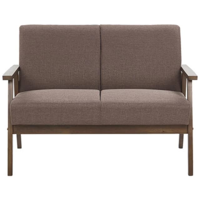 Beliani Sofa 2 Seater Asnes Fabric Brown