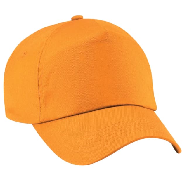 Beechfield Beechfield Men Plain Original 5 Panel Baseball Cap in Orange Orange One Size Male 5057520179681