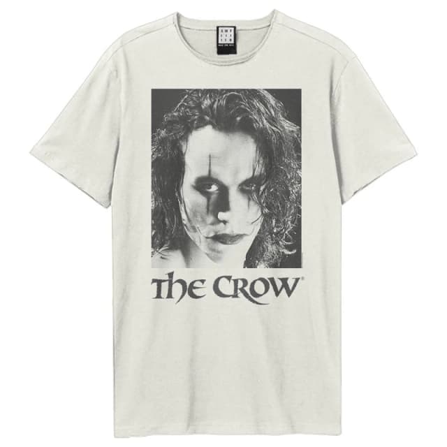 Amplified Amplified Men Draven The Crow T-Shirt in White Size: X-Small White XS Male 5063652170663