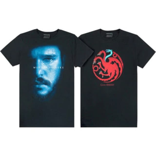 Game Of Thrones Game Of Thrones Men Multi-Pack of 2 Short-Sleeved T-Shirts in Black Size: 2X-large Black XXL Male 5056210142820