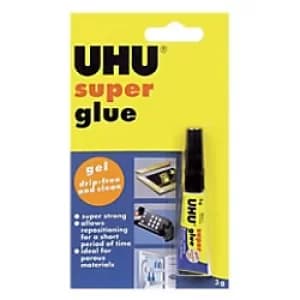 UHU Super Glue Gel Transparent 3g