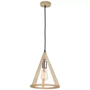 Larissa Lighting - Larissa Larissa Cage Ceiling Pendant 1 Light Wood