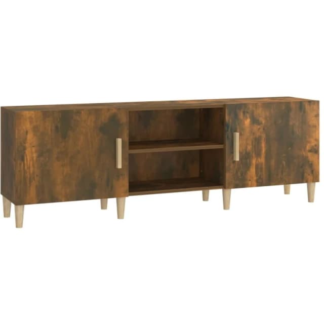 Vidaxl TV Cabinet Smoked Oak 150X30X50 Cm Engineered Wood, Brown 817501