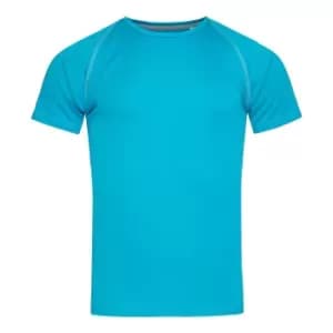 Stedman Mens Active Raglan T-Shirt (2XL) (Hawaii Blue)