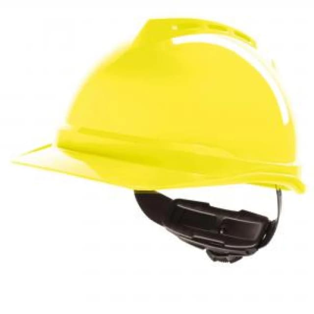 MSA V - Gard 500 Vented Safety Helmet Hi Vis Yellow