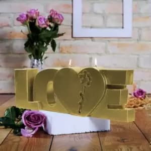 Big Love Sign Candle – Gold