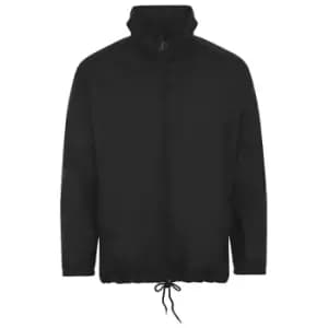 SOLS Unisex Shift Showerproof Windbreaker Jacket (S) (Black)