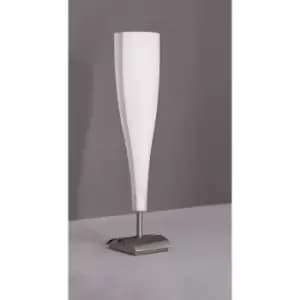 Java Big Table Lamp 1 E14 bulb, satin nickel / frosted white glass