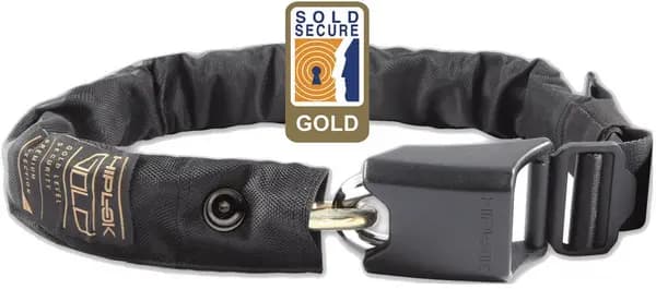 Hiplok Gold Wearable Chain Lock 10x850mm Sold Secure Gold BLACK