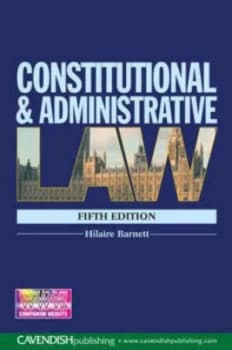 Constitutional and Administrative Law by Hilarie Barnett Book