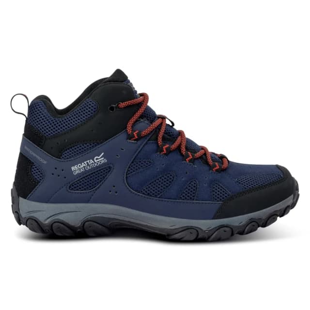 Regatta Regatta Men Edgepoint Breathable Waterproof Mid Walking Boots in Navy Size: 10 Navy 10 Male 5063516062707