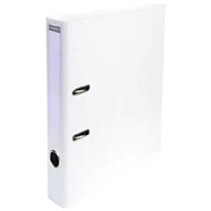 Prem'Touch Lever Arch File PVC A4, S50mm 2 Ring, White, Pack of 10