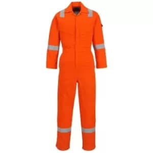 Portwest - FR28ORR4XL - sz 4XL Flame Resistant Light Weight Anti-Static Coverall 280g - Orange - Orange