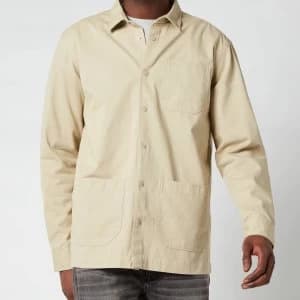 Barbour International Mens Worker Overshirt - Washed Stone - L