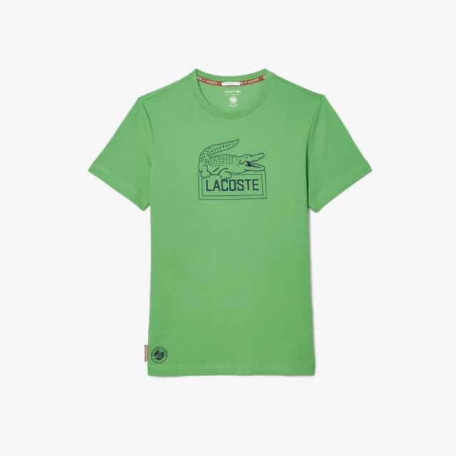 Lacoste Roland-Garros Edition Ultra Dry Tennis T-Shirt Green male 2XS