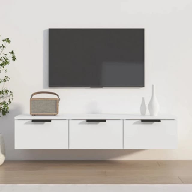 Vidaxl Wall Cabinet White 102X30X20 Cm Engineered Wood, White 811403